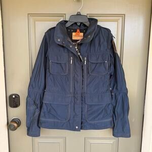 Parajumpers Desert Windbreaker Multipocket Utility Jacket Navy Blue Small